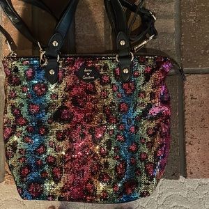 Juicy couture sequin leopard purse